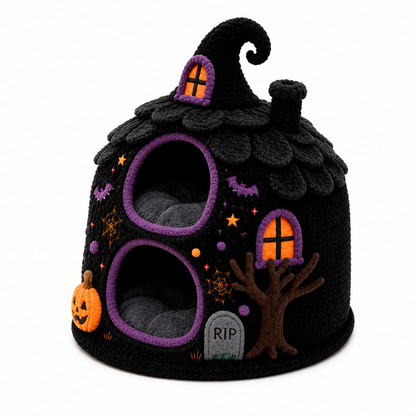 SpookyMews™ Haunted Manor Bed