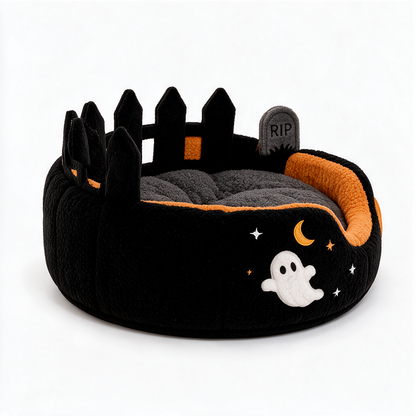 SpookyMews™ Haunted Graveyard Bed