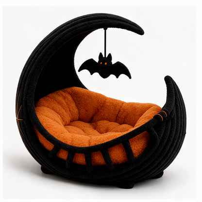 SpookyMews™ Midnight Moon Bed