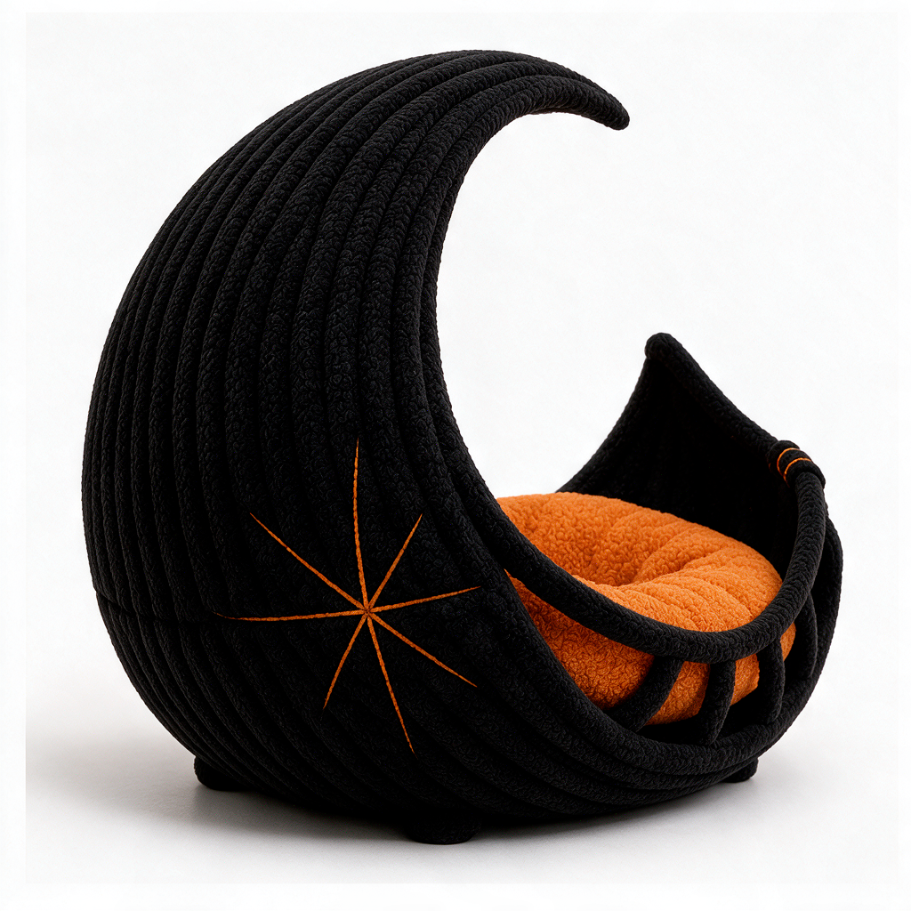 SpookyMews™ Midnight Moon Bed
