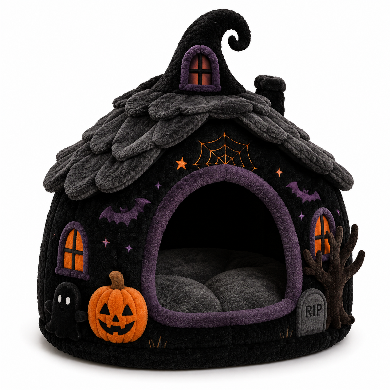 SpookyMews™ Haunted Cottage Bed