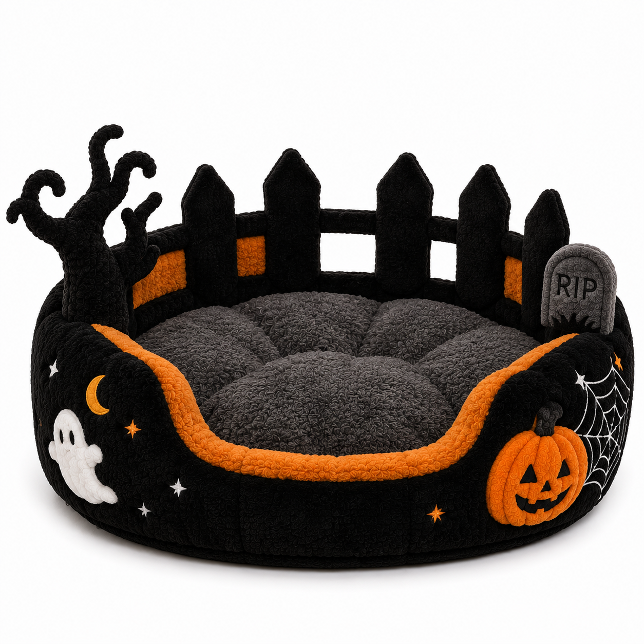 SpookyMews™ Haunted Graveyard Bed
