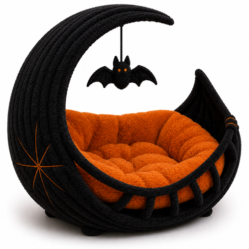 SpookyMews™ Midnight Moon Bed