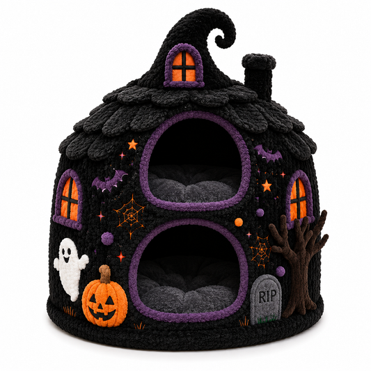 SpookyMews™ Haunted Manor Bed