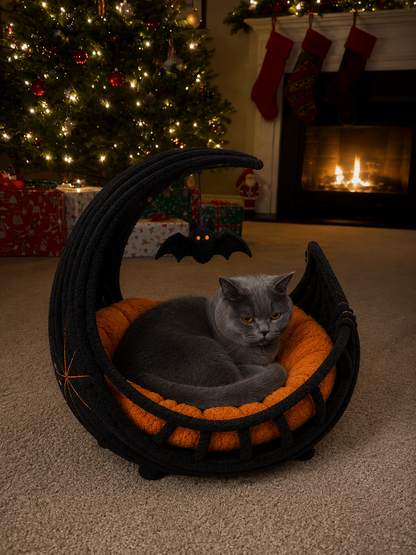 SpookyMews™ Midnight Moon Bed